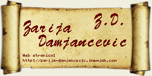 Zarija Damjančević vizit kartica